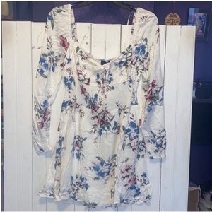 Lumiere Urban Outfitters Mini Dress White Floral Size S